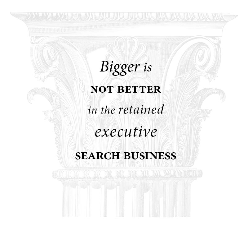 Bigger is not better in executive search