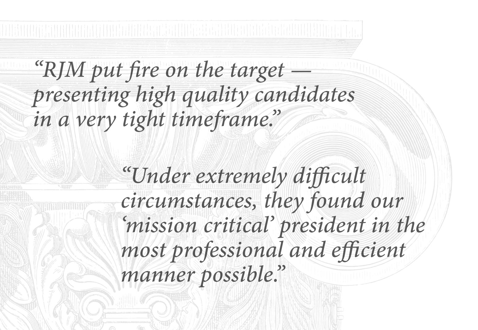 client testimonials