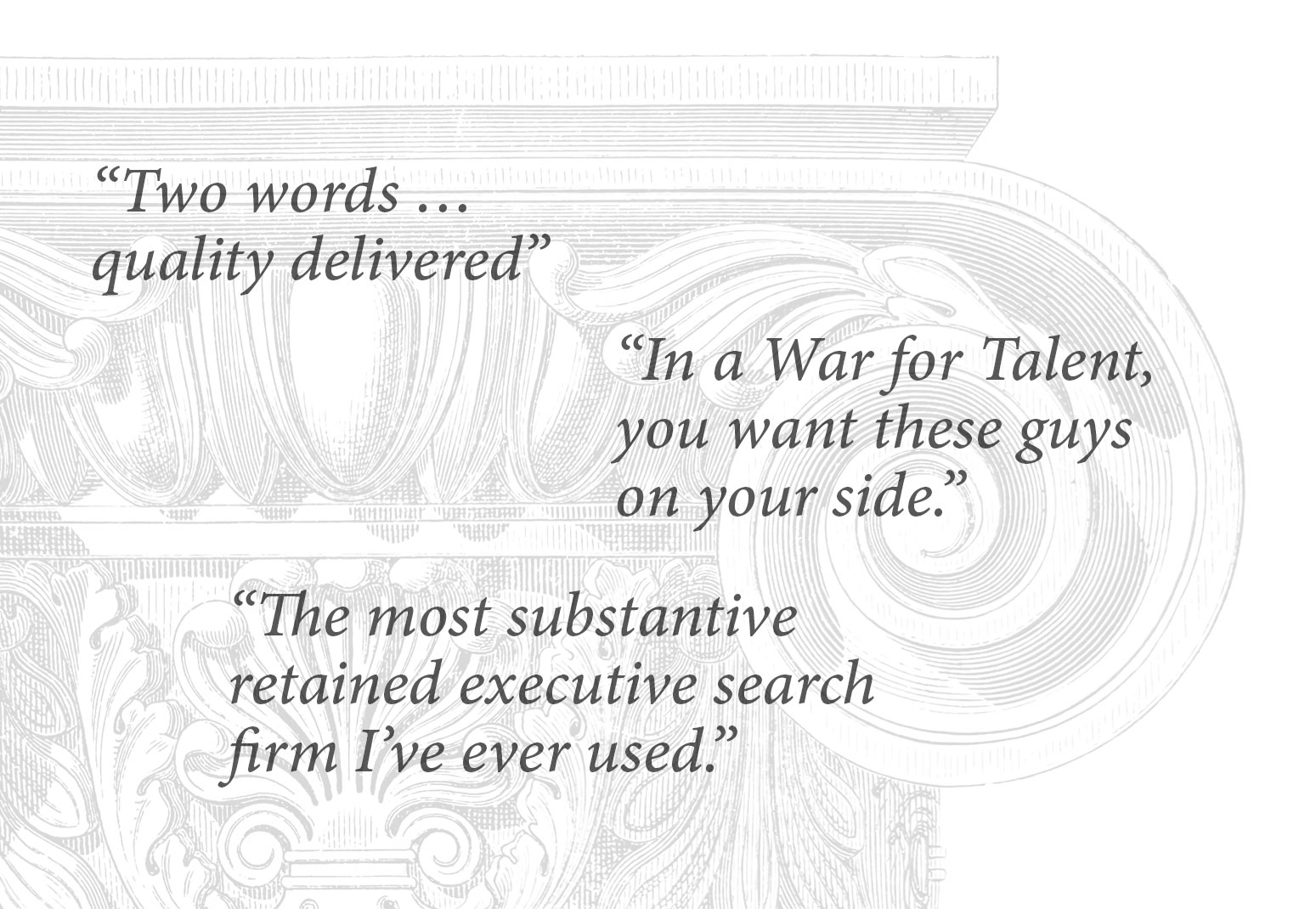 client testimonials